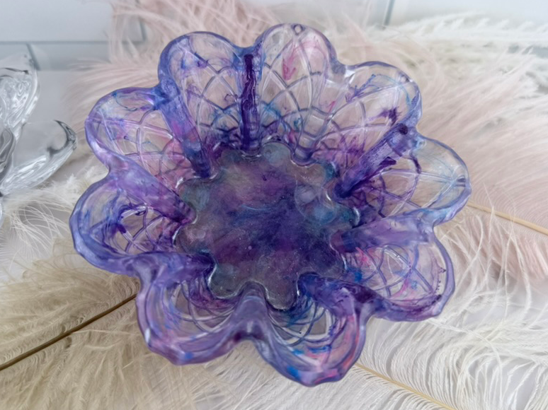 Handmade Bloom Waffle Bowl - Marbled