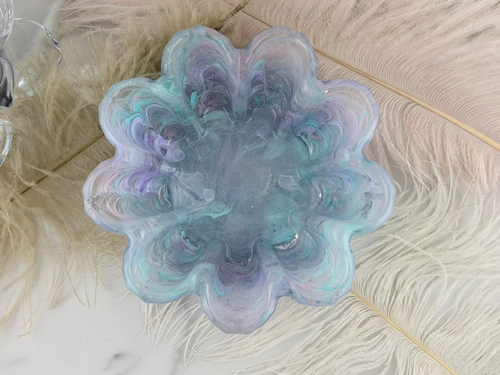 Handmade Bloom Waffle Bowl - Marbled
