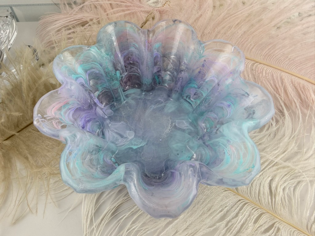 Handmade Bloom Waffle Bowl - Marbled