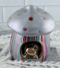 Handmade Mushroom Nook Squirrel Jar - lid removed top