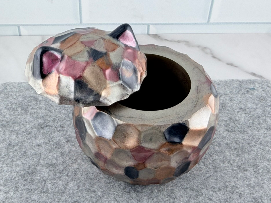 Handmade Cat Trinket Jar