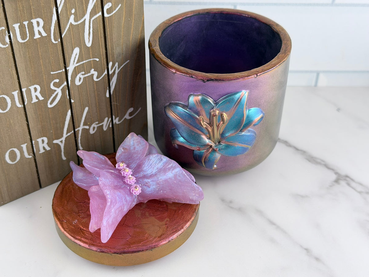 Handmade Lily Grove Trinket Jar