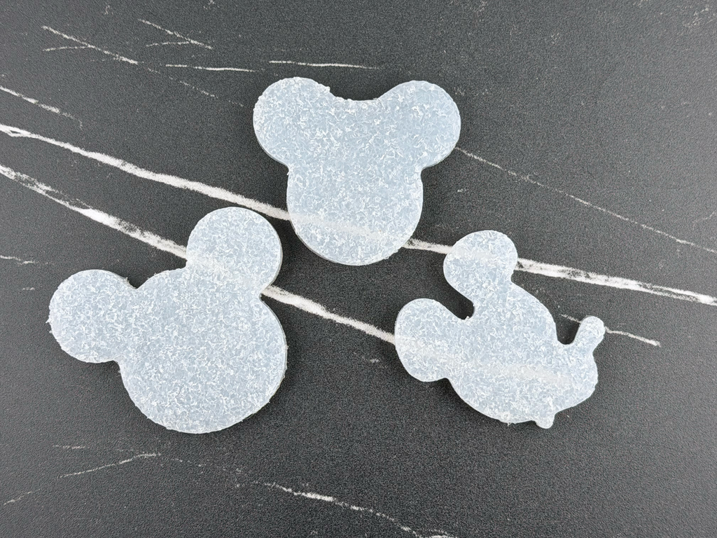 Handmade Mickey & Minnie Mouse Silicone Crystal Inlay Set